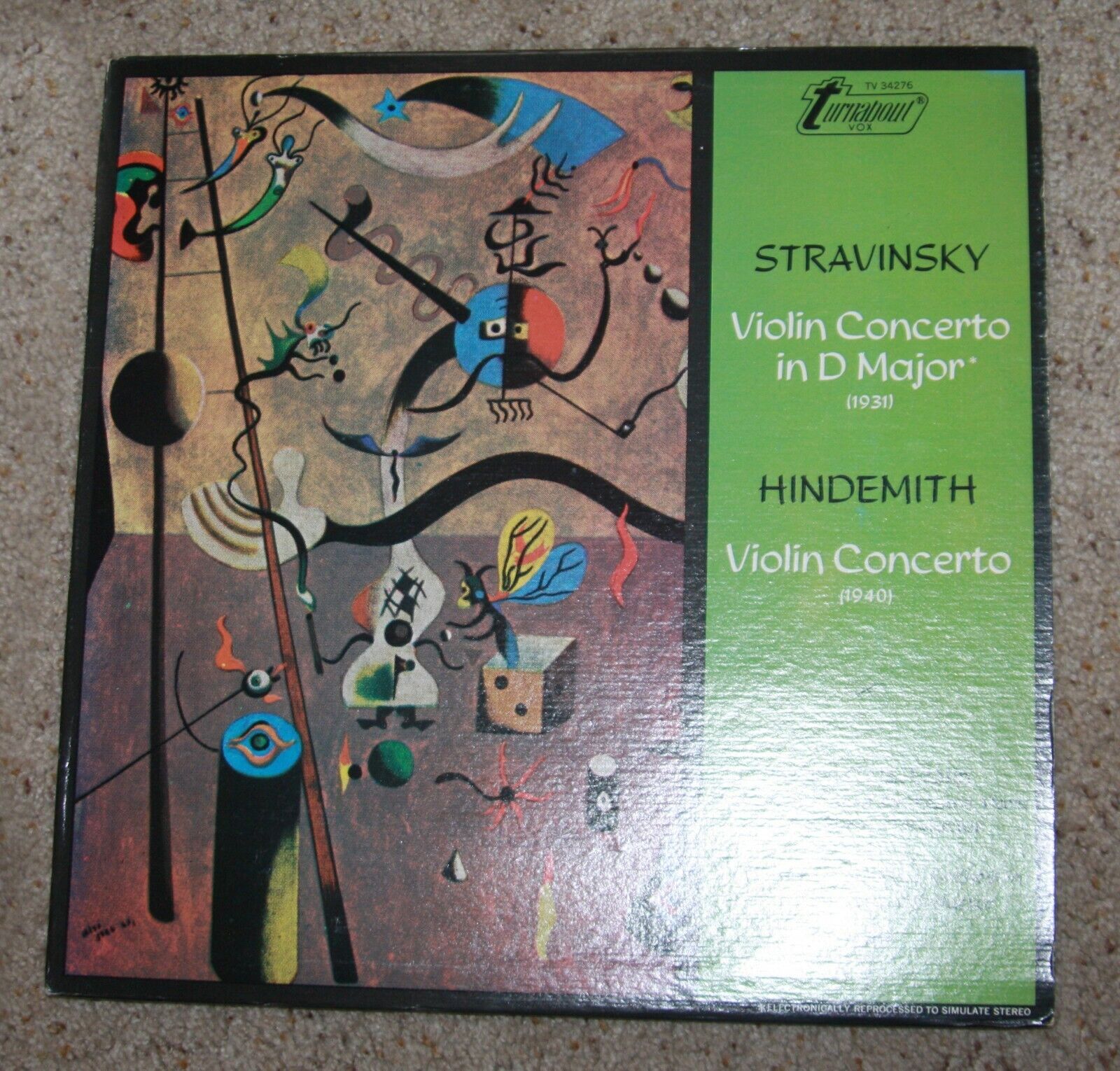 Stravinsky Violin Concerto D Major Hindemith Ivry Gitlis LP vintage vinyl record