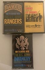 US ARMY AIRBORNE RANGERS-INFANTRY-MARINES-3 CASSETTE TAPE LOT--NICE picture