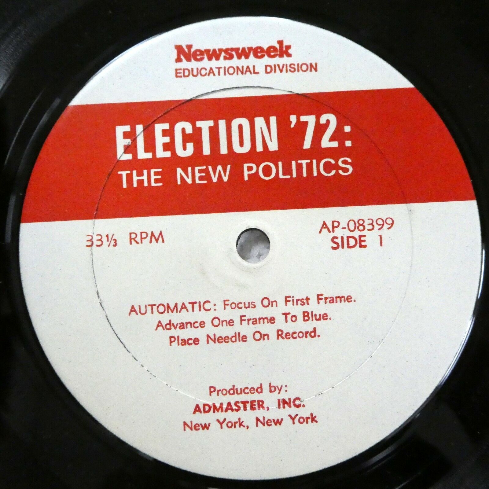 Newsweek ELECTION 72 the New Politics LP Spoken Word   #7861