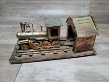 Vintage Music Box Tin Copper Steam Locomotive Retro Antique Train Decor Works picture