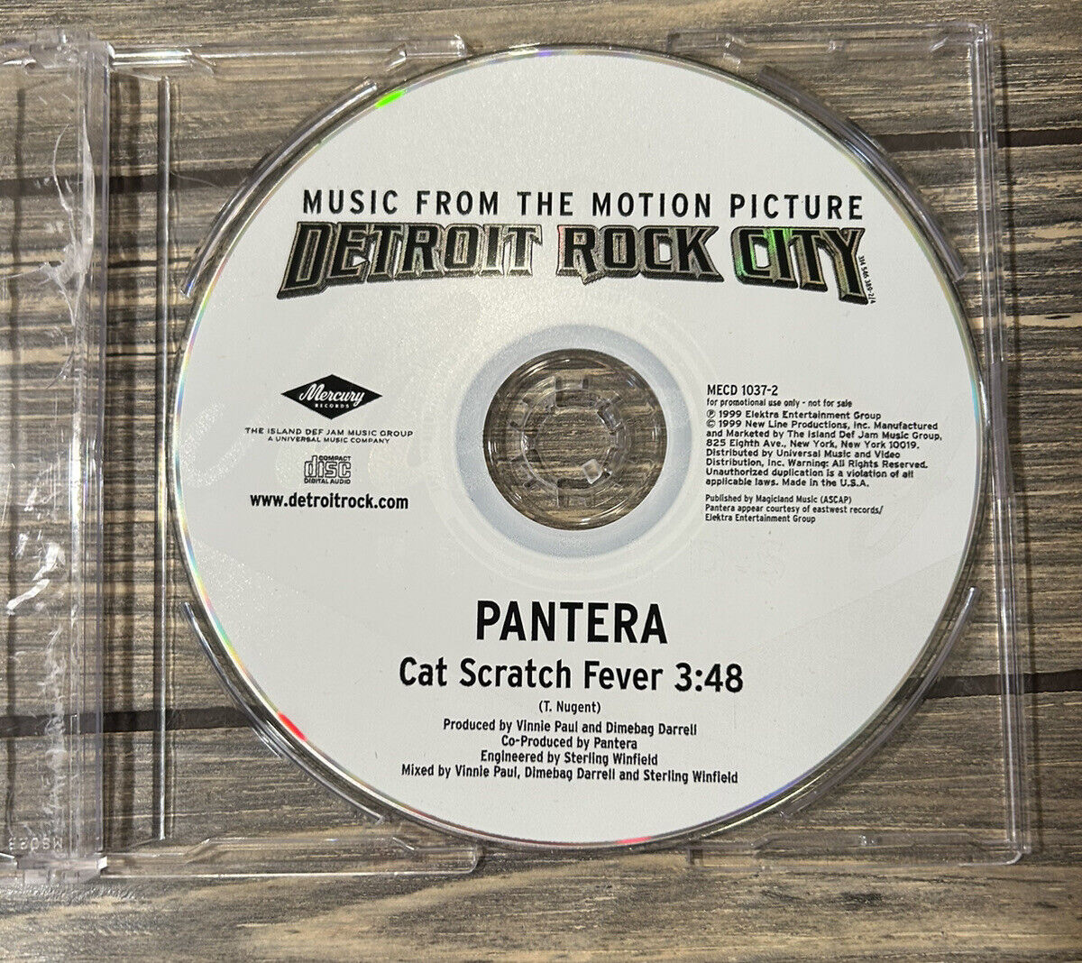 Vintage 1999 Pantera Cat Scratch Fever CD Detroit Rock City Promo Promotional