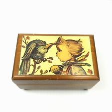Vintage Hummel Germany Music Box Lara's Theme Dr. Zhivago Boy and Bird Reuge picture