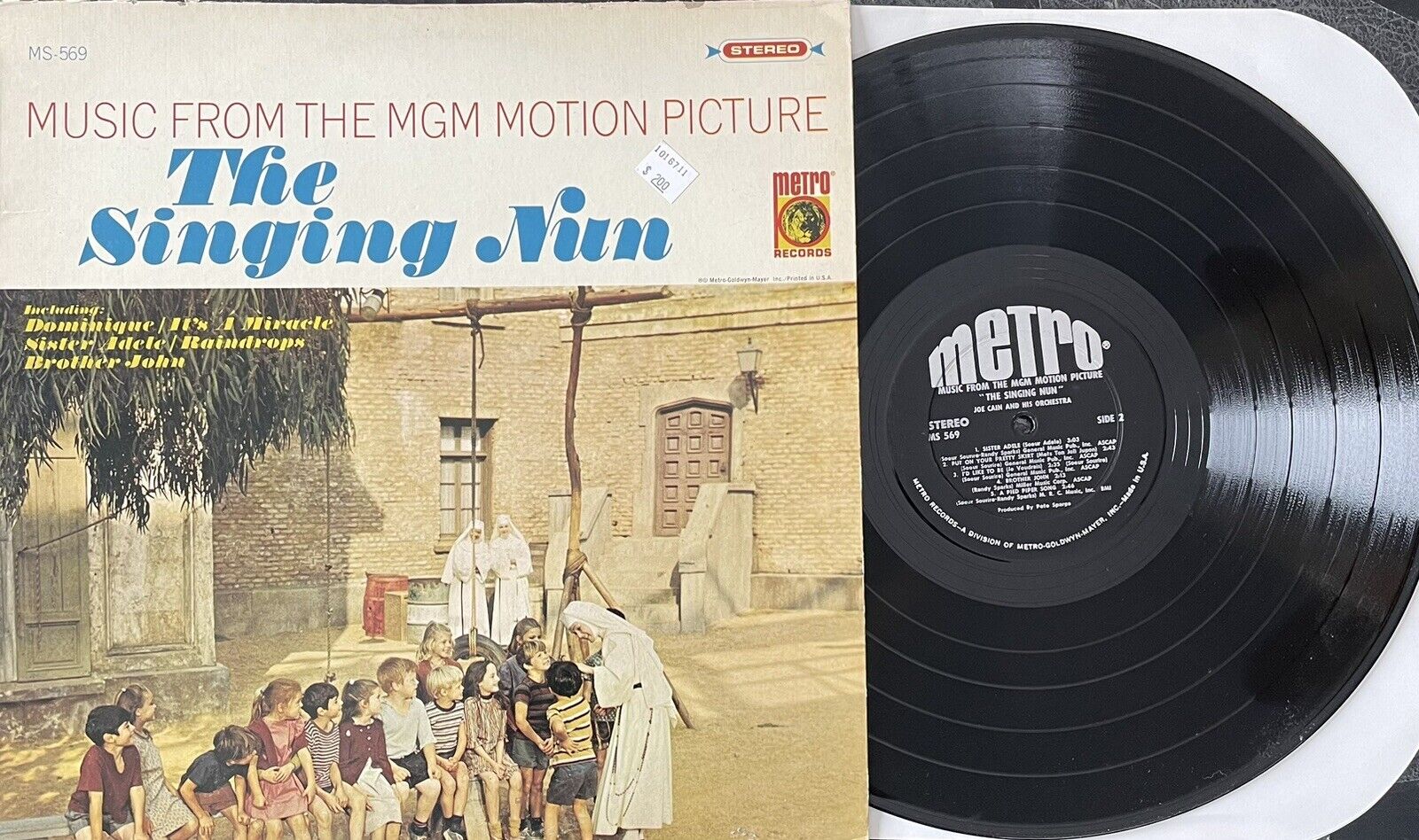 Joe Cain & His Orchestra – MGM Motion Picture The Singing Nun LP - MS569 - EX