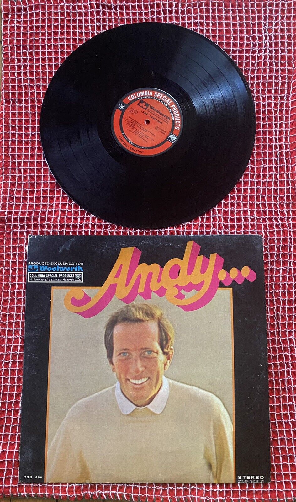 Vintage  1960 Andy  Williams Andy & Company Vinyl  Limited Edition LP ColumbiaUS