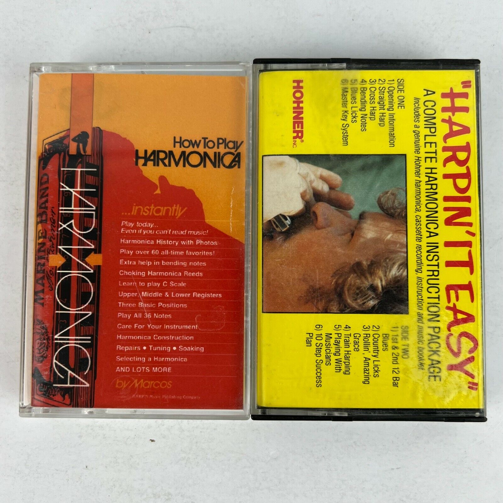 Harmonica Playing Instruction Cassette 2 Tape Lot #1