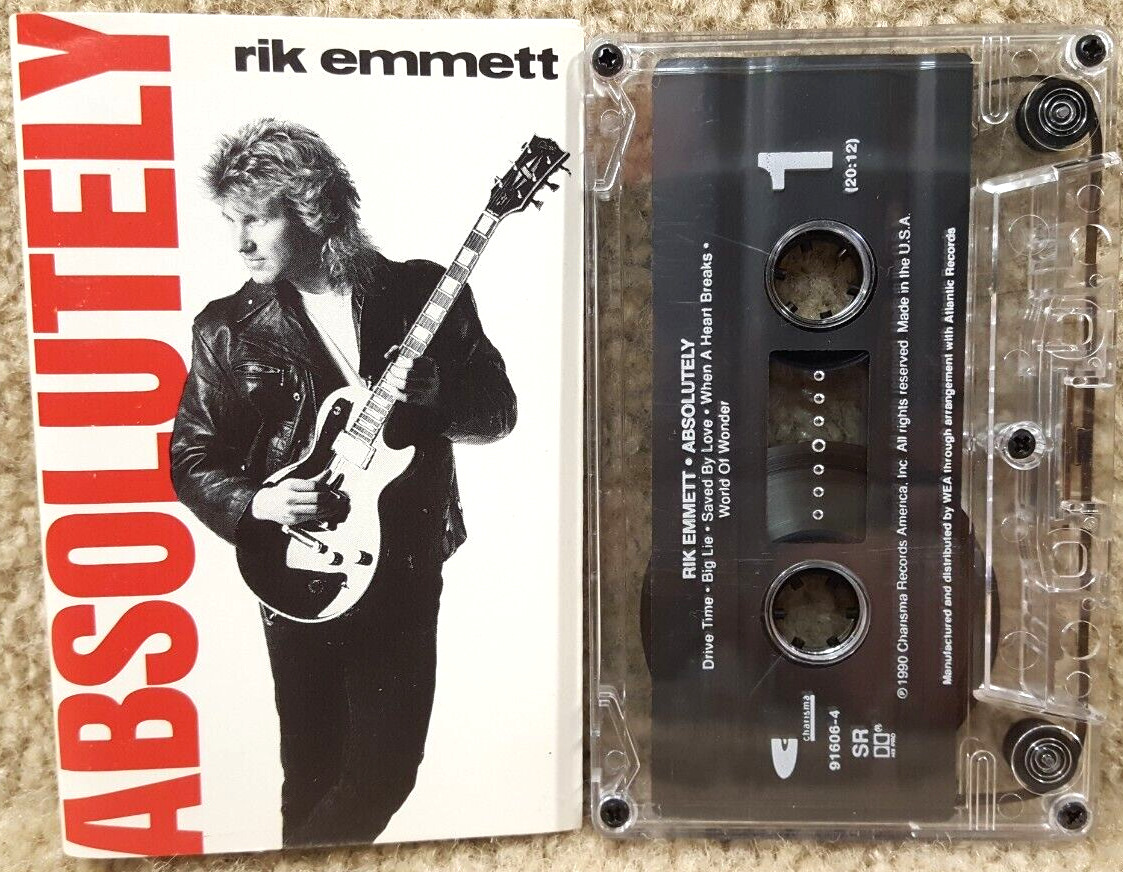 Vintage 1990 Cassette Tape Rik Emmett Absolutely Promo Promotional Copy Charisma