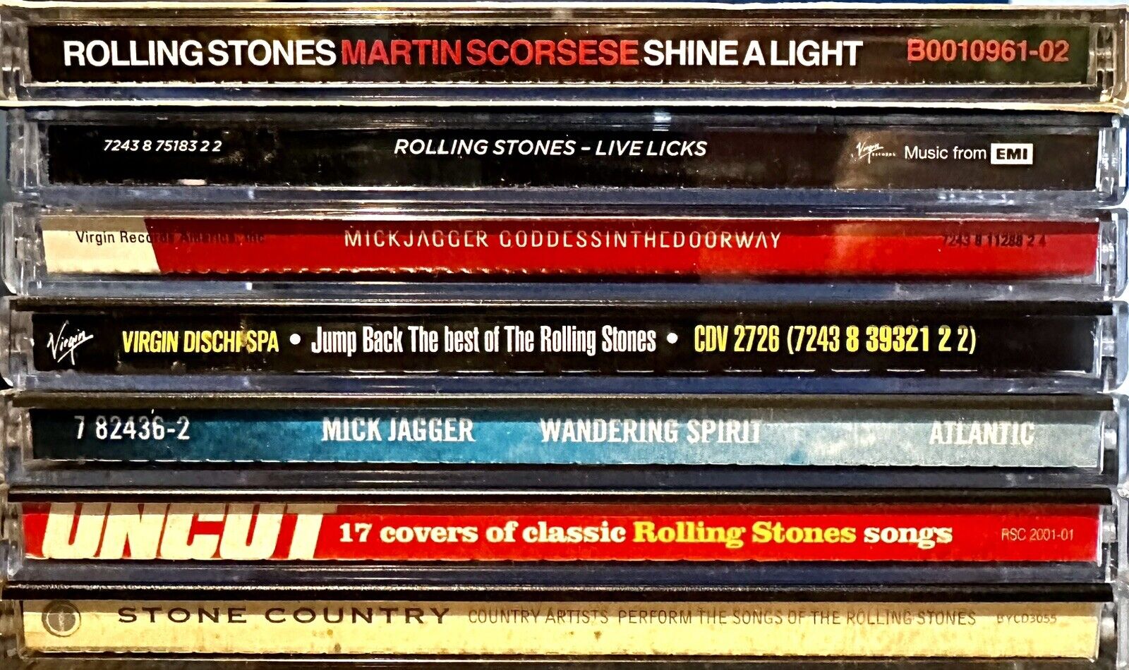 Lot of 5 Rolling Stones/Mick Jagger Albums (CDs) + 2 Bonus Tribute Albums