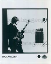 Press Photo Paul Weller w Epiphone Hollow Bdy Guitar The Jam Style Council picture