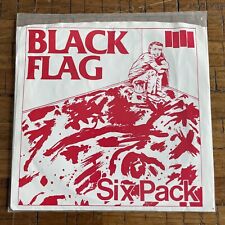 BLACK FLAG - SIX PACK  VINYL 45 Original Vintage Rare Red Print Punk Rock Band picture
