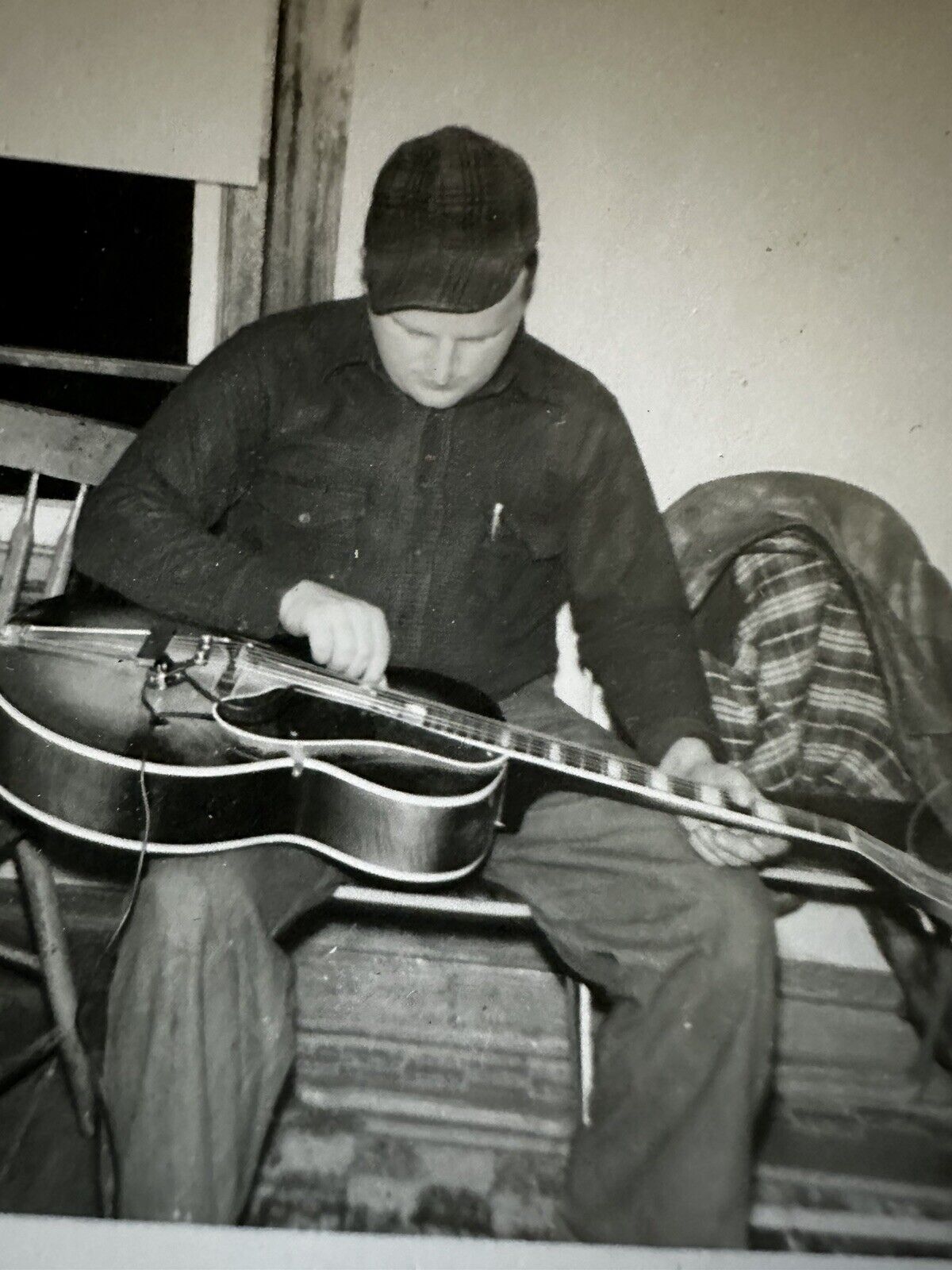 Vintage Photo A Man And His Guitar