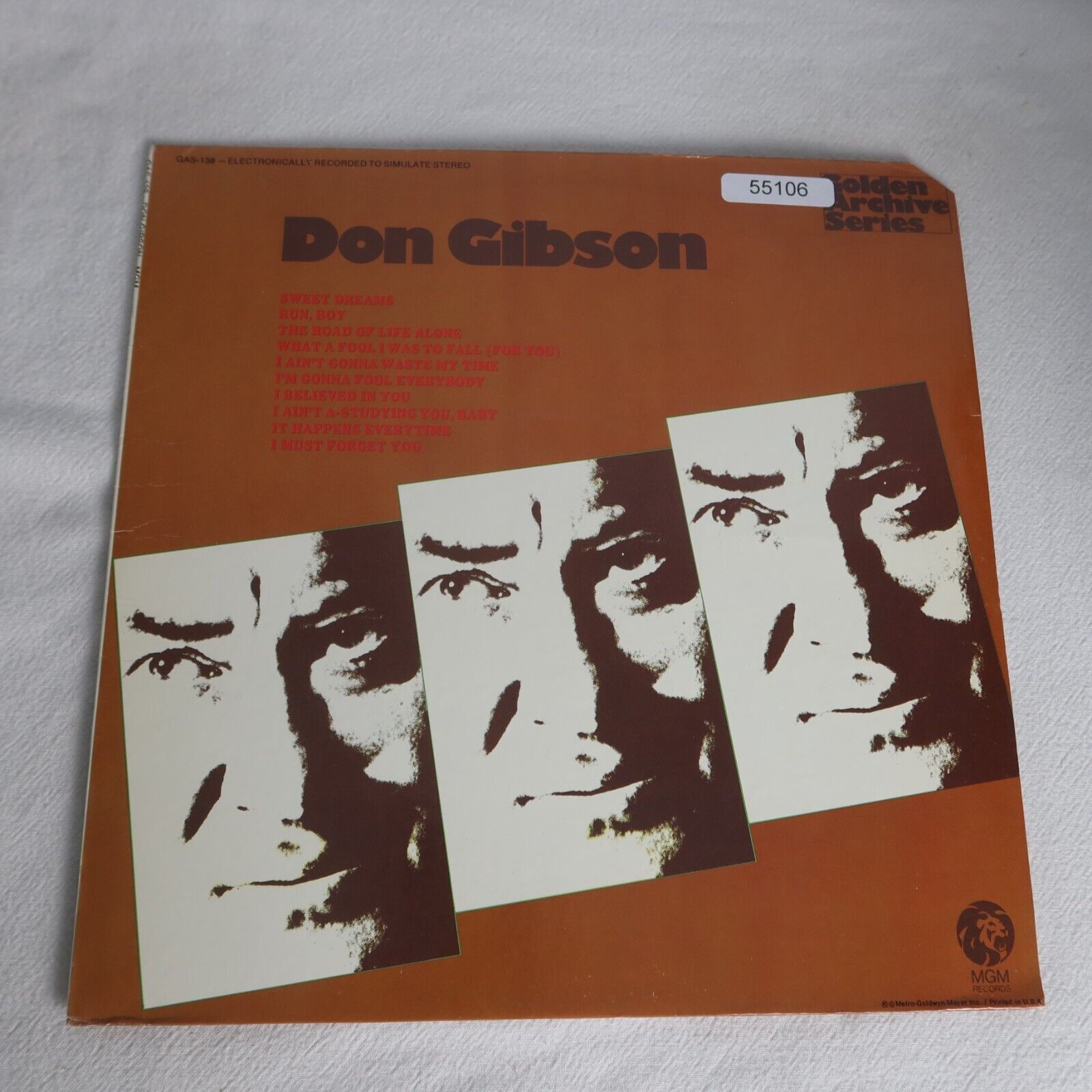 Don Gibson Self Titled LP Vinyl Record Album