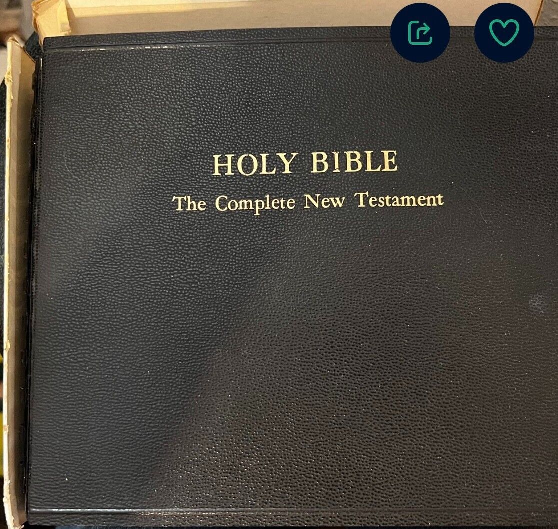 Antique Holy Bible on vinyl records 1953 The Complete New Testament