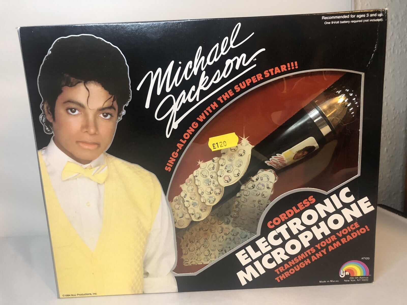Vintage Michael Jackson Cordless Electronic Microphone 1984 LJN Unused
