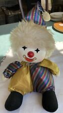 Vintage 1988  Retro Musical Wind Up Clown Doll Stripes-Works picture