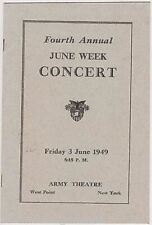 West Point Glee Club Vintage Army Theatre Concert Program With Song Lyrics picture