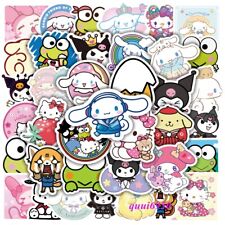 100pcs My Melody Kuromi Pompompurin Cinnamoroll Stickers Guitar Luggage Decals picture