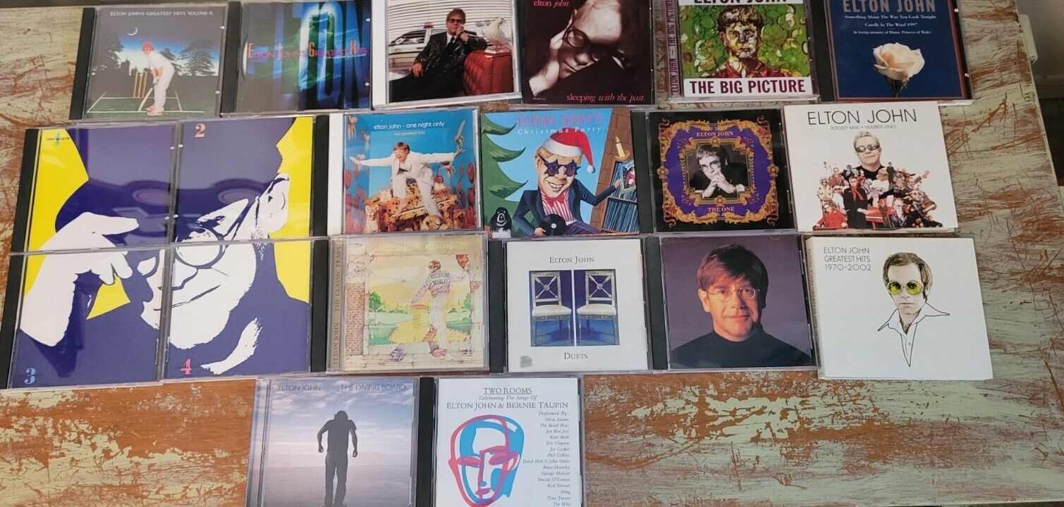 Elton John 21 CD Lot - Concerts, Live, Greatest Hits, Diamonds, etc