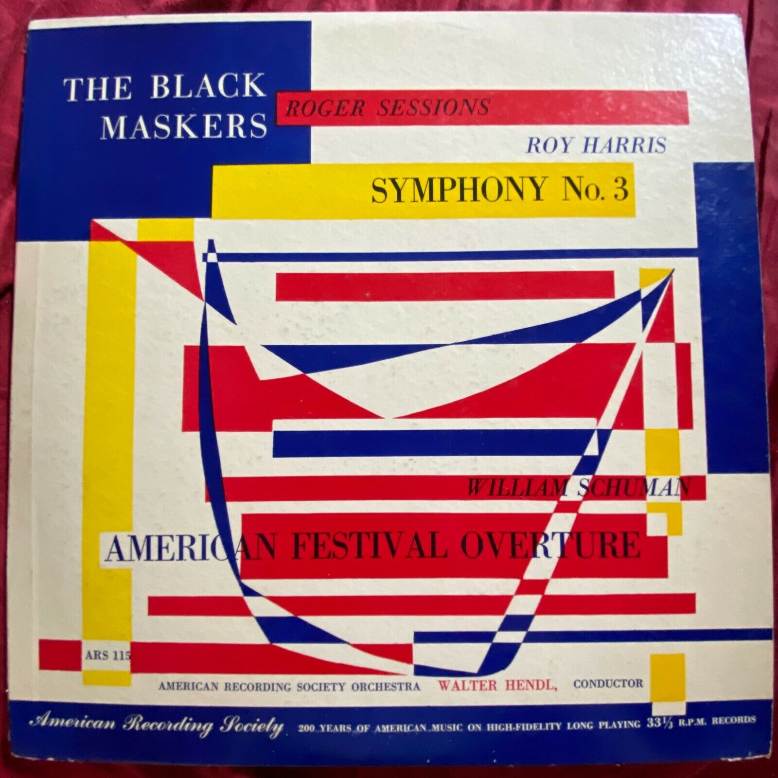 The Black Maskers~Sessions~Harris~Schuman~Orchestra~1953 American Recording LP