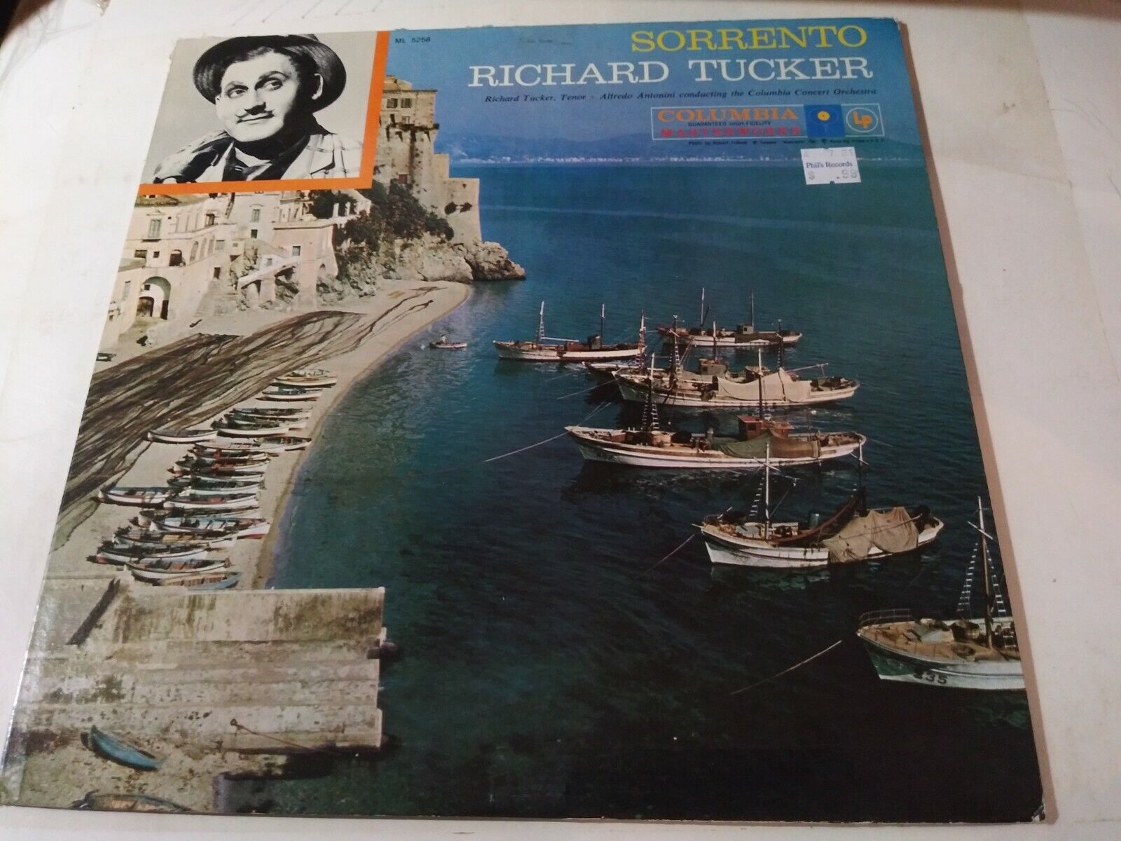 Richard Tucker - Sorrento VG++ Original Mono Press Columbia ML-5258 Record 1958