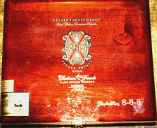 Wood Cigar Box Empty FUENTE FUENTE OPUSX 8-8-8 1992 Storage Guitar Purse 9.5 x 8 picture