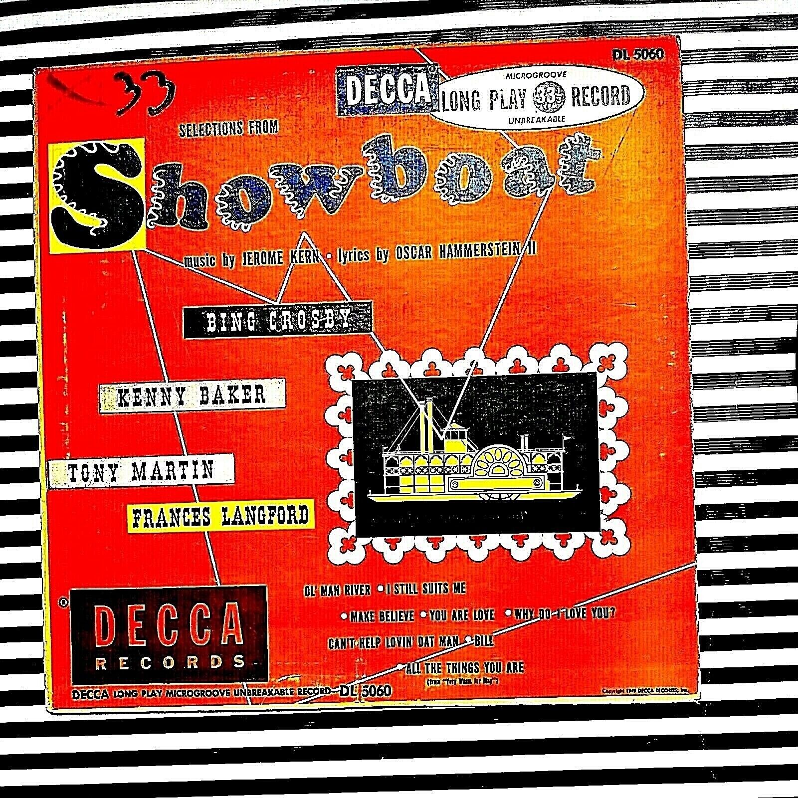 SELECTIONS FROM SHOWBOAT DECCA VTG 1949 VINYL LP Record
