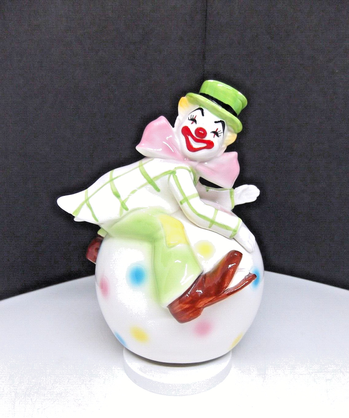 Vintage Schmid Clown #258 Ceramic Music Carousel Figure 1979 Japan