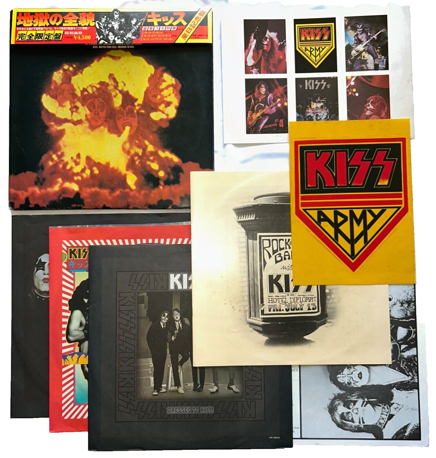Kiss THE ORIGINALS w/Obi Card Sticker Inner Sleeve COMPLETE SET 3LP Vinyl Japan