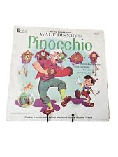 Disney Pinocchio Vinyl LP Record Album Vintage 1963 Cartoon Movie Music Read Des picture
