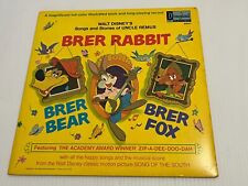 VINTAGE 1970 WALT DISNEY'S SONGS STORIES OF UNCLE REMUS BRER RABBIT RECORD 3907 picture