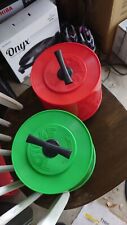 (2)Vintage  Hartzell Tote 45 RPM Record  Storages  Red/Green picture