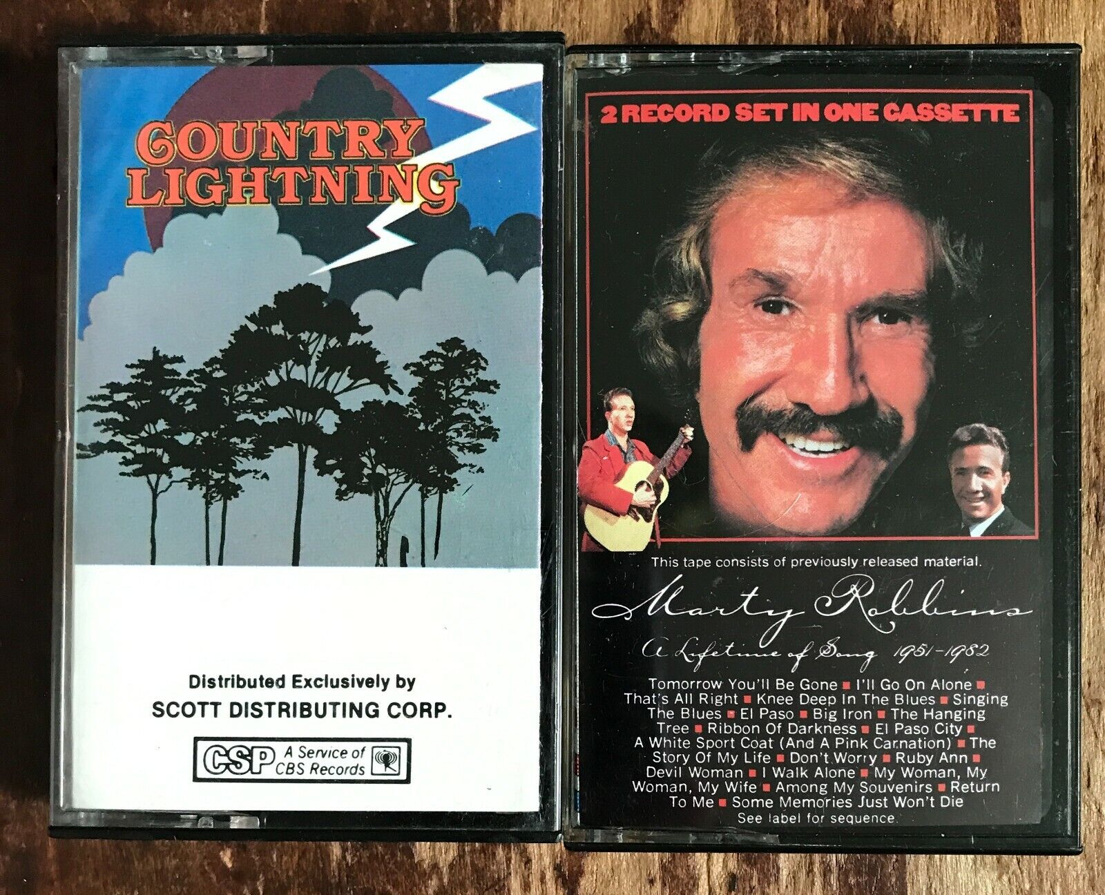 Marty Robbins A Lifetime Of Song (1951-1982) Cassette & Country Lightning Vol. 1