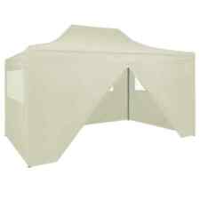 NNEVL Professional Folding Party Tent with 4 Sidewalls 3x4 m Steel Cream picture