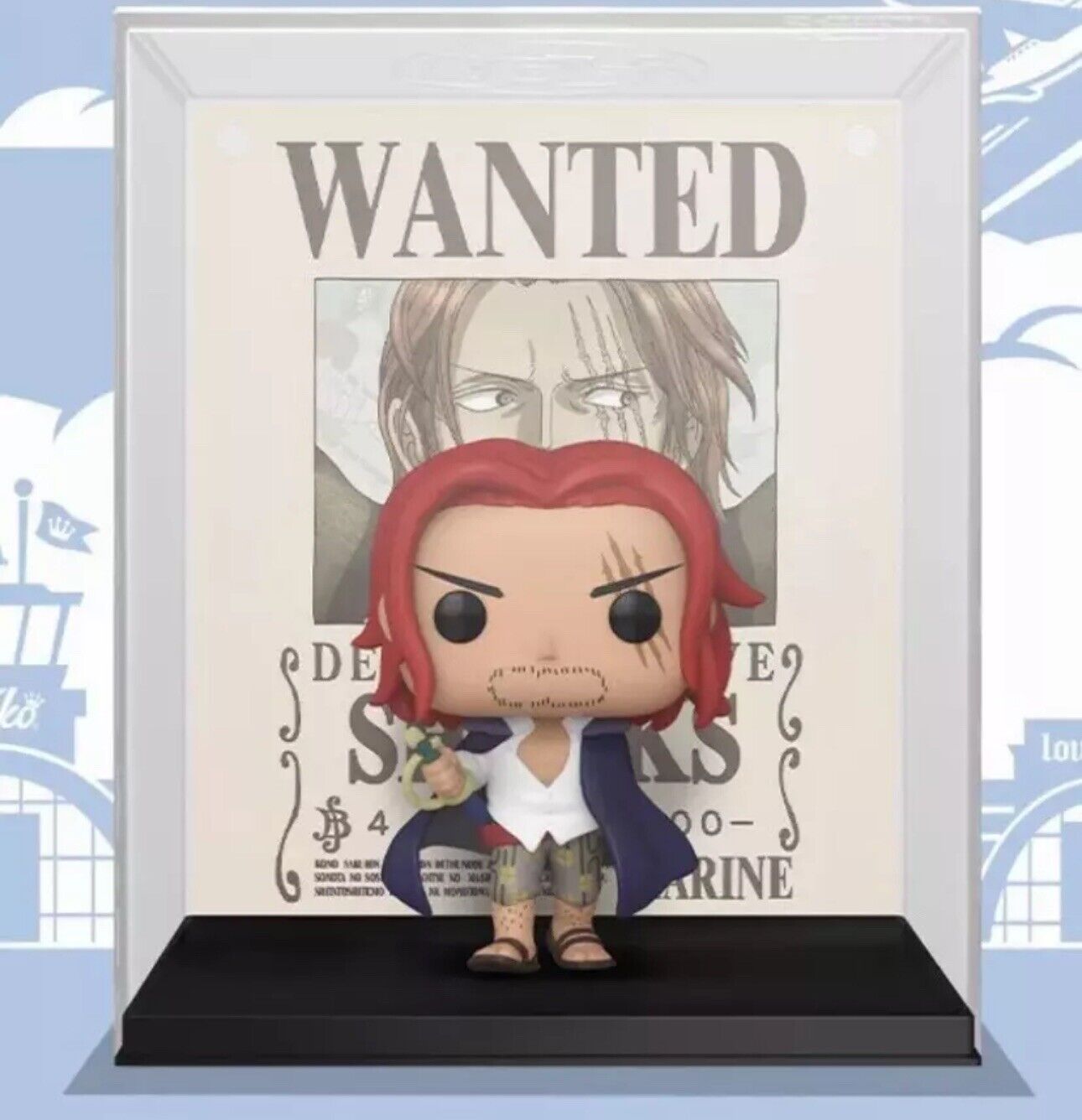 One Piece Funko Pop Shanks Wanted Poster Shared Sticker C2E2 In Hand