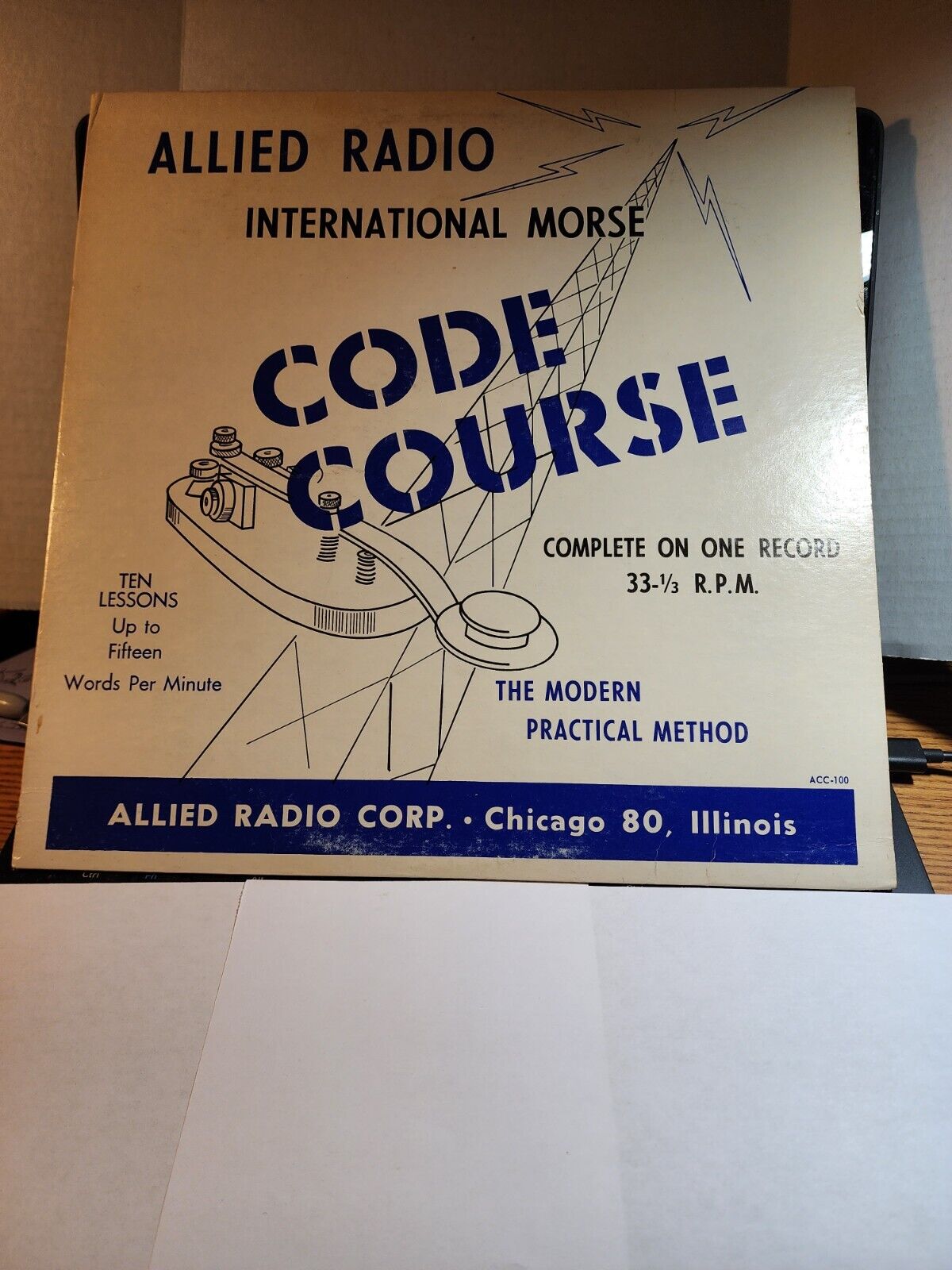 Allied Radio International Morse Code Course ACC-100 VG++ borders NM R37