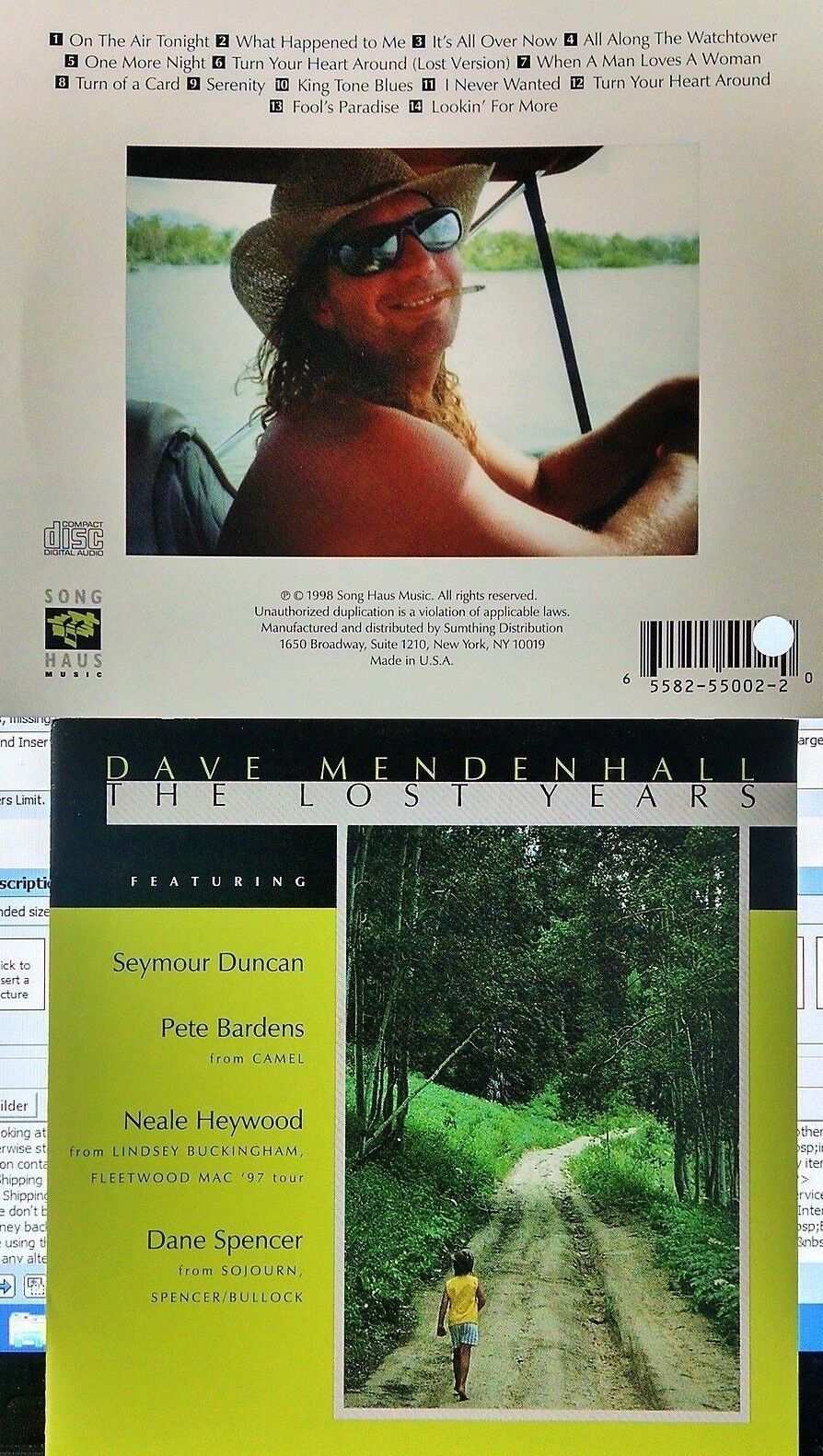 Dave Mendenhall - The Lost Years - CD - Brand New - Seymour Duncan Pete Bardens