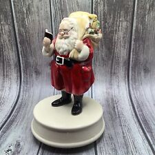 Vintage Otagiri Rotating Musical Ceramic Santa. Santa Claus Is Coming To Town picture