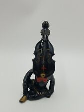 Vintage Anthropomorphic Guitar Bass Instrument Redware Figurine Made in Japan picture