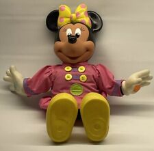 Vintage Minnie Mouse Musical Notes Doll Toy Disney 1990 Mattel 13.5