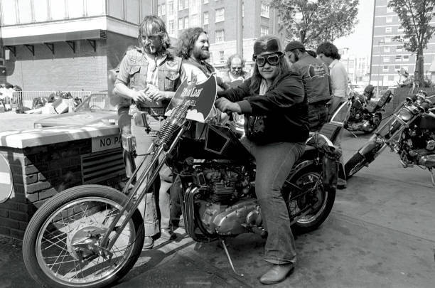 Meat Loaf With Hells Angels Escort Soho London 1981 OLD MUSIC PHOTO