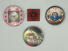 Vintage Lot of 4 Grateful Dead Pinback Buttons picture