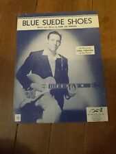 BLUE SUEDE SHOES CARL LEE PERKINS SHEET MUSIC RARE VTG picture
