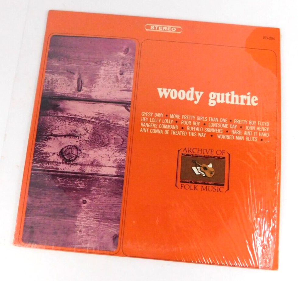 WOODY GUTHRIE Archive Of Folk Music 1973 Everest FS-204 Vinyl LP Record Shrink