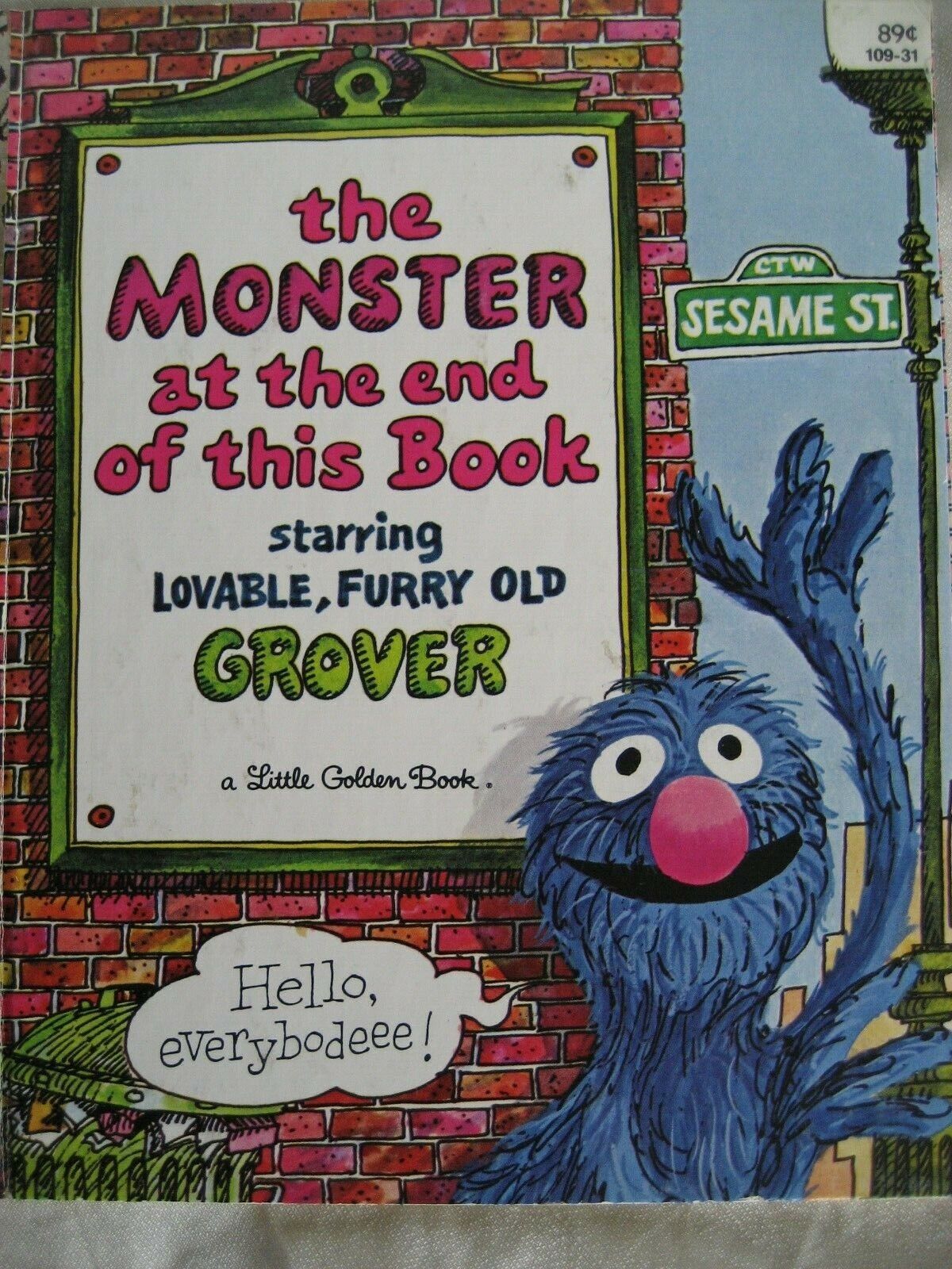 Monster at the End of this Book  GROVER   #109-3 Little Golden Book 1982