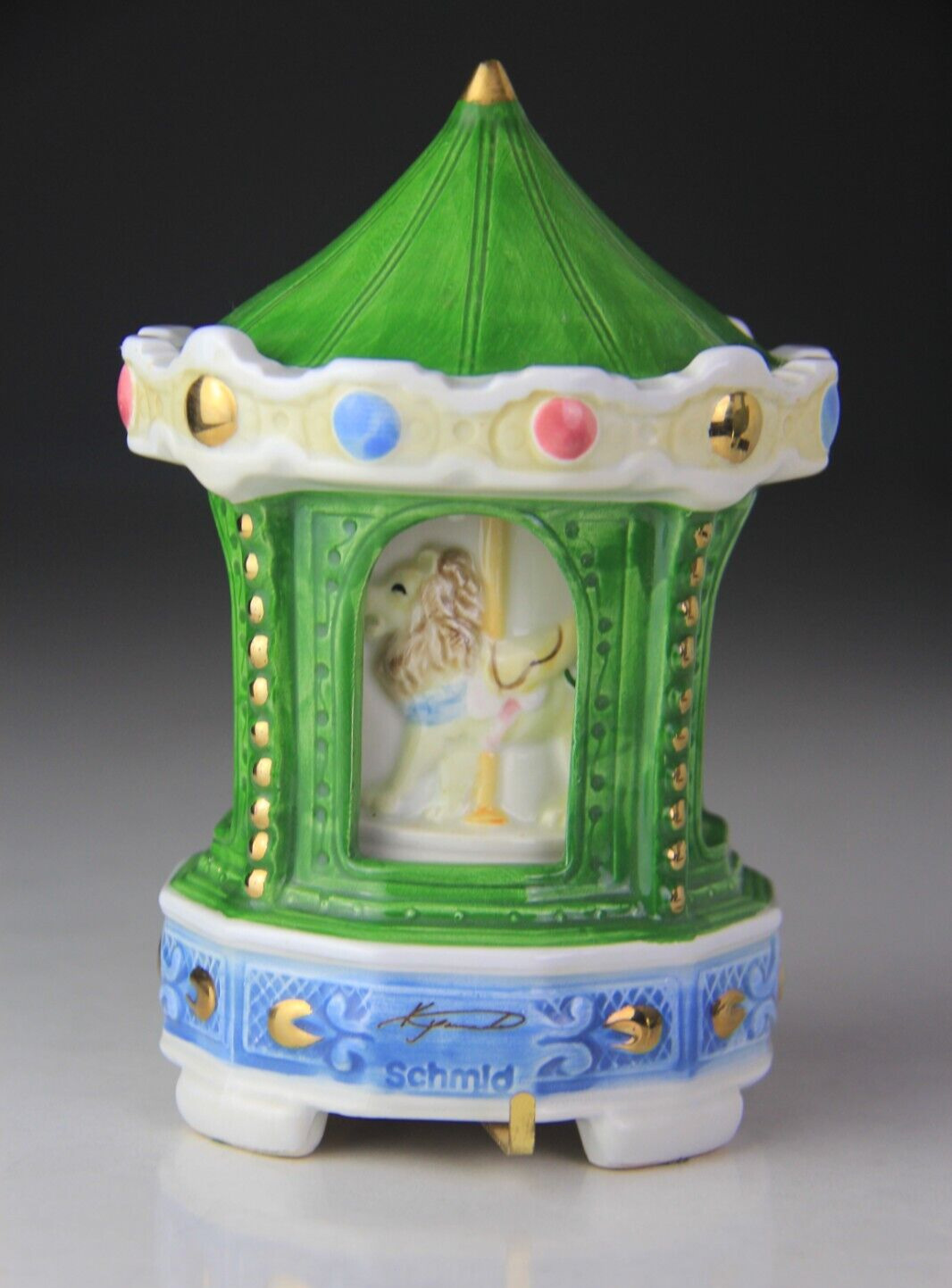 Vintage Mid Century Porcelain Schmid Music Box, Memories (Theme from Cats)
