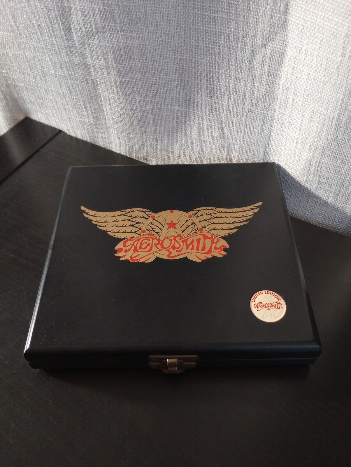 AEROSMITH Pandora's Toys Wooden Box 2-CD Set, Numbered Edition:  #2475 of 10,000