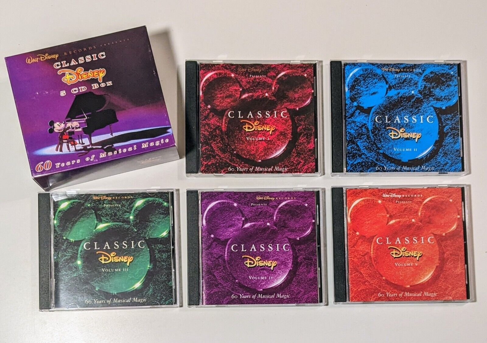 NICE Vintage Classic Disney 60 Years of Musical Magic 5 Disc CD Box Set Songs
