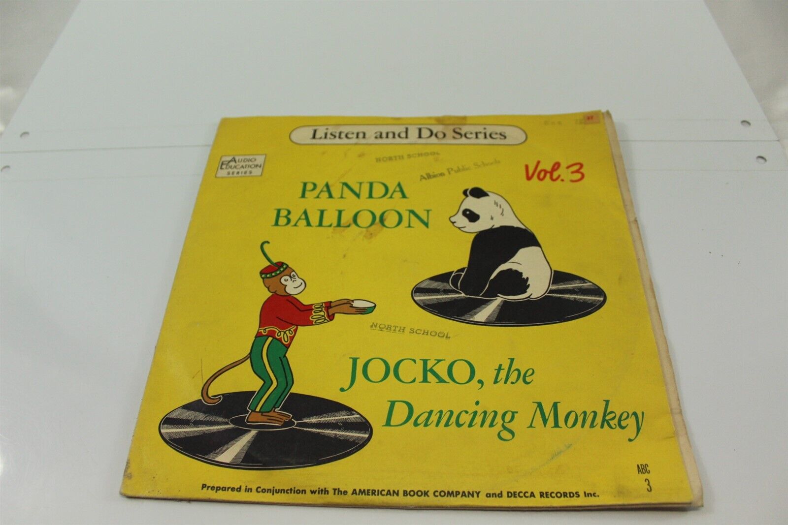 Vintage Listen And Do Series Retired School Record Unbreakable Panda Balloon