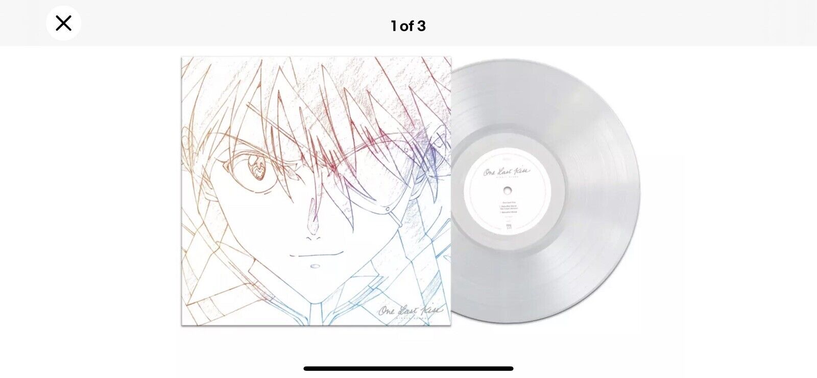 Shin Evangelion One Last Kiss US Clear Vinyl Limited LP Record Hikaru Utada 2021
