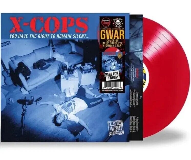 New X-COPS (GWAR) You Have the Right to Remain Silent LP RSD 2023 Red Vinyl BF