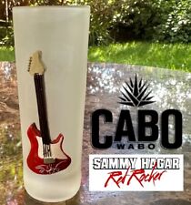 Sammy Hagar Cabo Wabo signed Red Guitar shot glass. New. picture